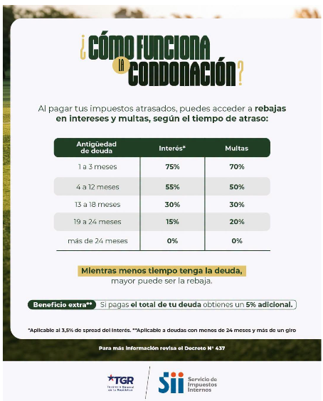 condonación de deudas tributarias